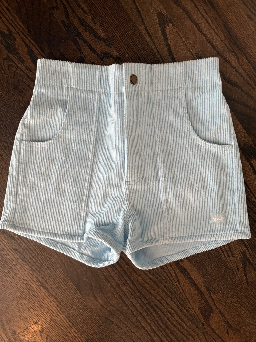 Hammies Powder Blue Corduroy Shorts Retro Coastal Beachy Size 28 NWT - Picture 2 of 6